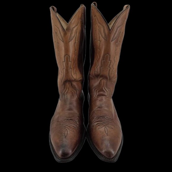 Dan Post Brown Cowboy Boots - Picture 1 of 16